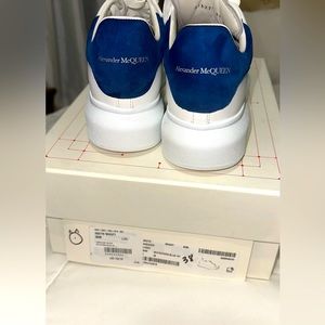 Alexander McQueen Sneakers, Size 38, White and Dark Blue.